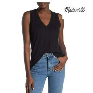 MADEWELL V-Neck Cotton Tank , SZ XXL
